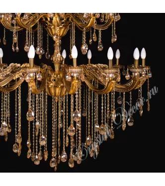 Бронзовая люстра Сакура на 30 ламп
